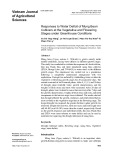 Responses to water deficit of mung bean cultivars at the vegetative and flowering stages under greenhouse conditions