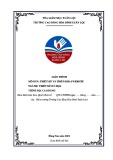 Giáo trình Thiết kế và triển khai website (Ngành: Thiết kế đồ họa - Trình độ Cao đẳng) - Trường Cao đẳng Hòa Bình Xuân Lộc
