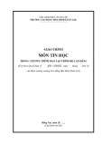 Giáo trình Tin học trong chương trình đào tạo Cao đẳng: Chuẩn nhất, mới nhất