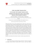 Using machine translation in English - Vietnamese translation: Perspectives from English - Vietnamese translation major students