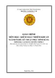 Giáo trình Kiểm soát nhiễm khuẩn ngành Kỹ thuật phục hình răng trình độ Cao đẳng - Trường Cao đẳng Y tế Thanh Hoá
