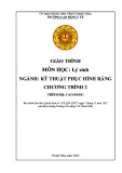 Giáo trình Lý sinh (Ngành: Kỹ thuật phục hình răng - Trình độ: Cao đẳng chương trình 2) - Trường Cao đẳng Y tế Thanh Hoá