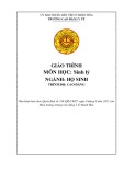 Giáo trình Sinh lý Hộ sinh Cao đẳng: Trường Cao đẳng Y tế Thanh Hoá (Chuẩn nhất)