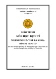 Giáo trình Dịch tễ Y sỹ đa khoa (Trung cấp) - Trường Cao đẳng Y tế Thanh Hoá