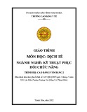 Giáo trình Dịch tễ (Cao đẳng Y tế Thanh Hoá): Kỹ thuật phục hồi chức năng