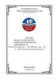 Giáo trình Cấu trúc máy tính (Quản trị mạng máy tính, Trình độ Trung cấp) - Trường Cao đẳng Hòa Bình Xuân Lộc