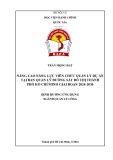 Luận văn Thạc sĩ Quản lý công: Nâng cao năng lực viên chức quản lý dự án tại Ban quản lý Đường sắt đô thị Thành phố Hồ Chí Minh giai đoạn 2024-2030