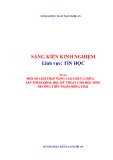 Sáng kiến kinh nghiệm THPT: Một số giải pháp nâng cao chất lượng sản phẩm KHKT cho học sinh ở trường THPT Phạm Hồng Thái