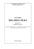 Giáo trình Hóa phân tích I Dược Cao đẳng: Trường Cao đẳng Y tế Bắc Ninh