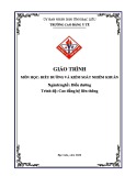 Giáo trình Điều dưỡng và kiểm soát nhiễm khuẩn (Cao đẳng LT): Trường Cao đẳng Y tế Bạc Liêu