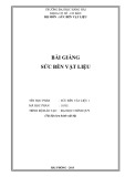 Bài giảng Sức bền vật liệu Trường Đại học Hàng hải Việt Nam