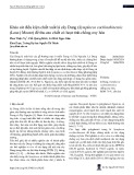 Khảo sát điều kiện chiết xuất lá cây Dung (Symplocos cochinchinensis (Lour.) Moore) để thu cao chiết có hoạt tính chống oxy hóa