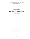 Bài giảng Kỹ thuật điện lạnh TS. Nguyễn Dáo: Tài liệu đầy đủ, chi tiết nhất