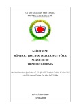 Giáo trình Hóa học đại cương vô cơ ngành Dược Cao đẳng: Trường Cao đẳng Y tế Cà Mau