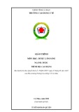 Giáo trình Dược lâm sàng Cao đẳng (Trường Cao đẳng Y tế Cà Mau) chuẩn nhất