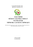 Giáo trình Giải phẫu sinh lý Dược Cao đẳng: Trường Cao đẳng Y tế Cà Mau (Chuẩn nhất)