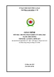 Giáo trình Phương pháp nghiên cứu khoa học Điều dưỡng Cao đẳng - Trường Cao đẳng Y tế Cà Mau