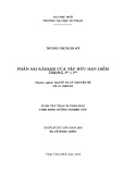 Luận văn Thạc sĩ Toán học: Phân sai Kahler của tập hữu hạn điểm trong PnxPm