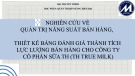 Bài thuyết trình: Nghiên cứu về quản trị năng suất bán hàng, thiết kế bảng đánh giá thành tích lực lượng bán hàng cho công ty cổ phần sữa TH (TH true milk)