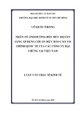 Luận văn Thạc sĩ Kinh tế: Các nhân tố ảnh hưởng đến mức độ sẵn sàng áp dụng chuẩn mực báo cáo tài chính quốc tế (IFRS) của công ty đại chúng tại Việt Nam