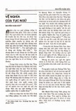 Về nghĩa của tục ngữ