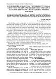 Đánh giá hiệu quả chương trình tập luyện ngoại khóa Võ cổ truyền Bình Định cho học sinh lớp 10 trung học phổ thông các huyện miền núi tỉnh Bình Định