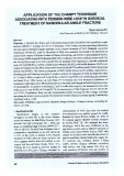 Application of the champy technique associating with tension wire loop in surgical treatment of mandibular angle fracture