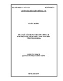 Quản lý xây dựng khu biệt thự Hùng Sơn - nam Sầm Sơn, Thanh Hóa theo quy hoạch: Luận văn Thạc sĩ Quản lý đô thị và công trình