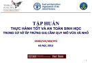 Tài liệu Tập huấn Thực hành tốt an toàn sinh học trong cơ sở ấp trứng gia cầm quy mô vừa và nhỏ