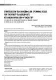 Strategies in teaching English speaking skills for the first year students at Hanoi University of Industry