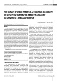 The impact of cyber forensic accounting on quality of metaverse integrated reporting quality in metaverse local government
