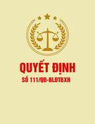 Quyết định số 111/QĐ-BLĐTBXH (Bộ Lao động Thương binh và Xã hội)