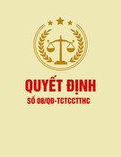 Quyết định số 08/QĐ-TCTCCTTHC (Tổ công tác cải cách thủ tục hành chính)
