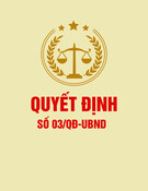 Quyết định số 03/QĐ-UBND (Tỉnh Bắc Giang)