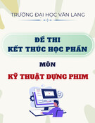 Đề thi kết thúc học phần học kì 2 môn Kỹ thuật dựng phim năm 2023-2024