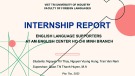 Internship report: English language supporters at AM English center Ho Chi Minh branch