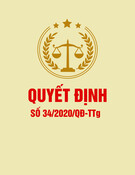 Quyết định số 34/2020/QĐ-TTg