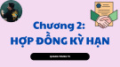 Bài giảng Công cụ phái sinh - Chương 2: Hợp đồng kỳ hạn (Quang Trung TV)