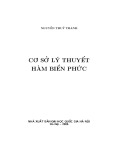 Giáo trình Cơ sở lý thuyết hàm biến phức Nguyễn Thủy Thanh