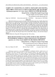 Nghiên cứu ảnh hưởng của thời vụ trồng đến sinh trưởng, phát triển, năng suất và chất lượng dược liệu Mạch môn (Ophiopogon japonicus (L. F.) Ker. Gawl.) trồng tại tỉnh Thanh Hóa
