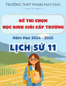 Đề thi học sinh giỏi Lịch sử lớp 11 năm 2024-2025 có đáp án trường THPT Phan Huy Chú, Hà Nội