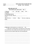 Mẫu Biên bản họp lớp sơ kết học kì 1