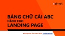 Tài liệu Bảng chữ cái ABC dành cho Landing page