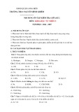 Nội dung ôn tập giữa học kì 2 môn KHTN lớp 9 năm 2024-2025 - Trường THCS Nguyễn Bỉnh Khiêm, Long Biên