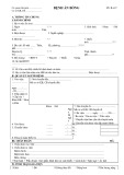 Mẫu Bệnh án Bỏng (MS: BA-07)