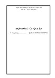 Mẫu Hợp đồng ủy quyền nhà chung cư – dự án (chưa có sổ đỏ)