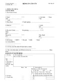 Mẫu Bệnh án Cấp cứu (MS: BA-20)