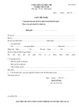 Mẫu Giấy đề nghị cung cấp bản tóm tắt hồ sơ bệnh án/tài liệu liên quan (MS: 53/BV2)