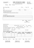 Mẫu Phiếu chỉ định xét nghiệm (chọn loại xét nghiệm phù hợp: huyết học/hóa sinh/vi sinh…) - MS: CD-03