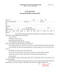 Mẫu Giấy đề nghị làm người đại diện cho người bệnh (MS: HC-03)